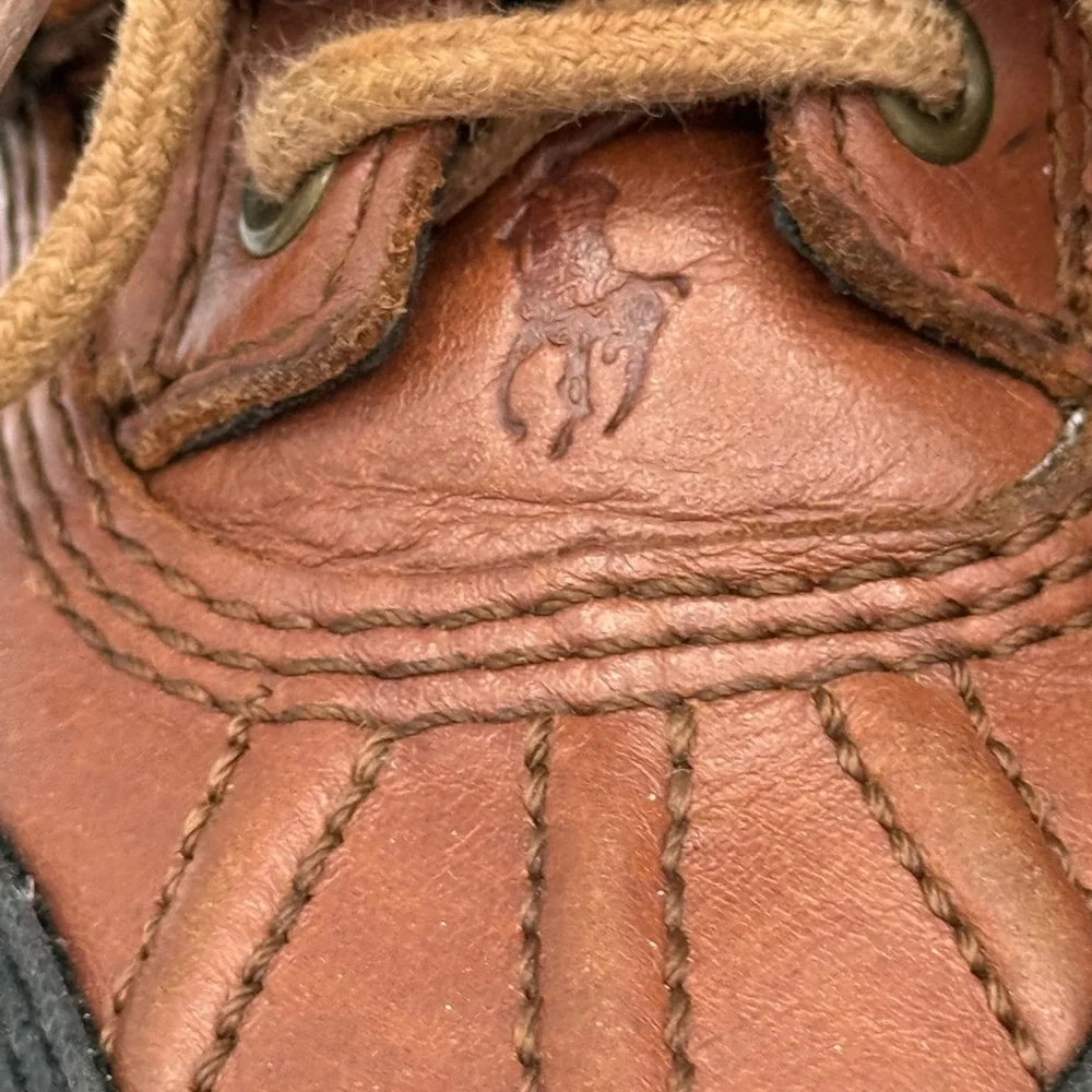 Polo Ralph Lauren Boots Toddler Size 7 Tyrek  II Brandy Leather‎ Buckle **READ**